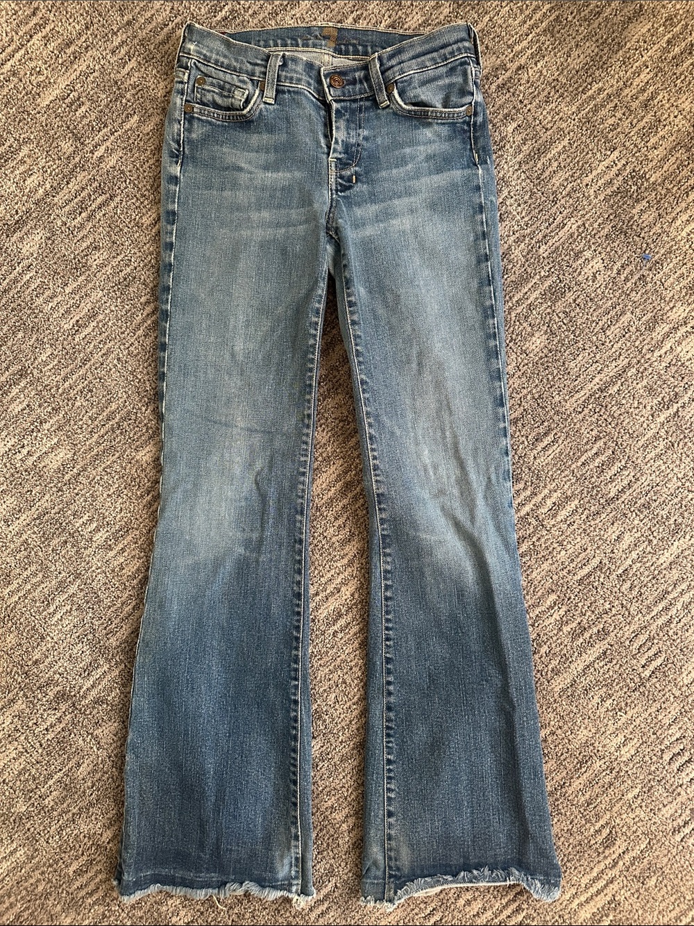 Y2K Vintage Dojo 7 For All Mankind Low Waisted Flare Jeans
